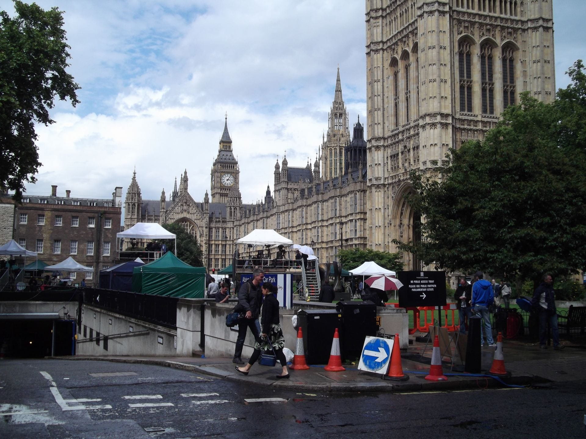Media outside Westminster