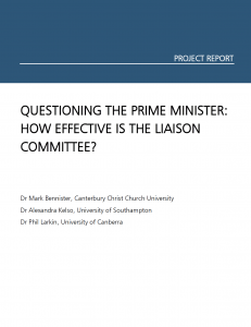 Questioning the Prime Minister cover